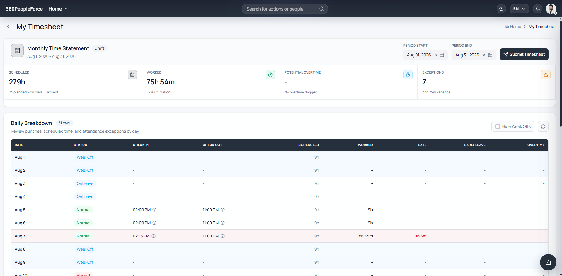 HCM Timesheet